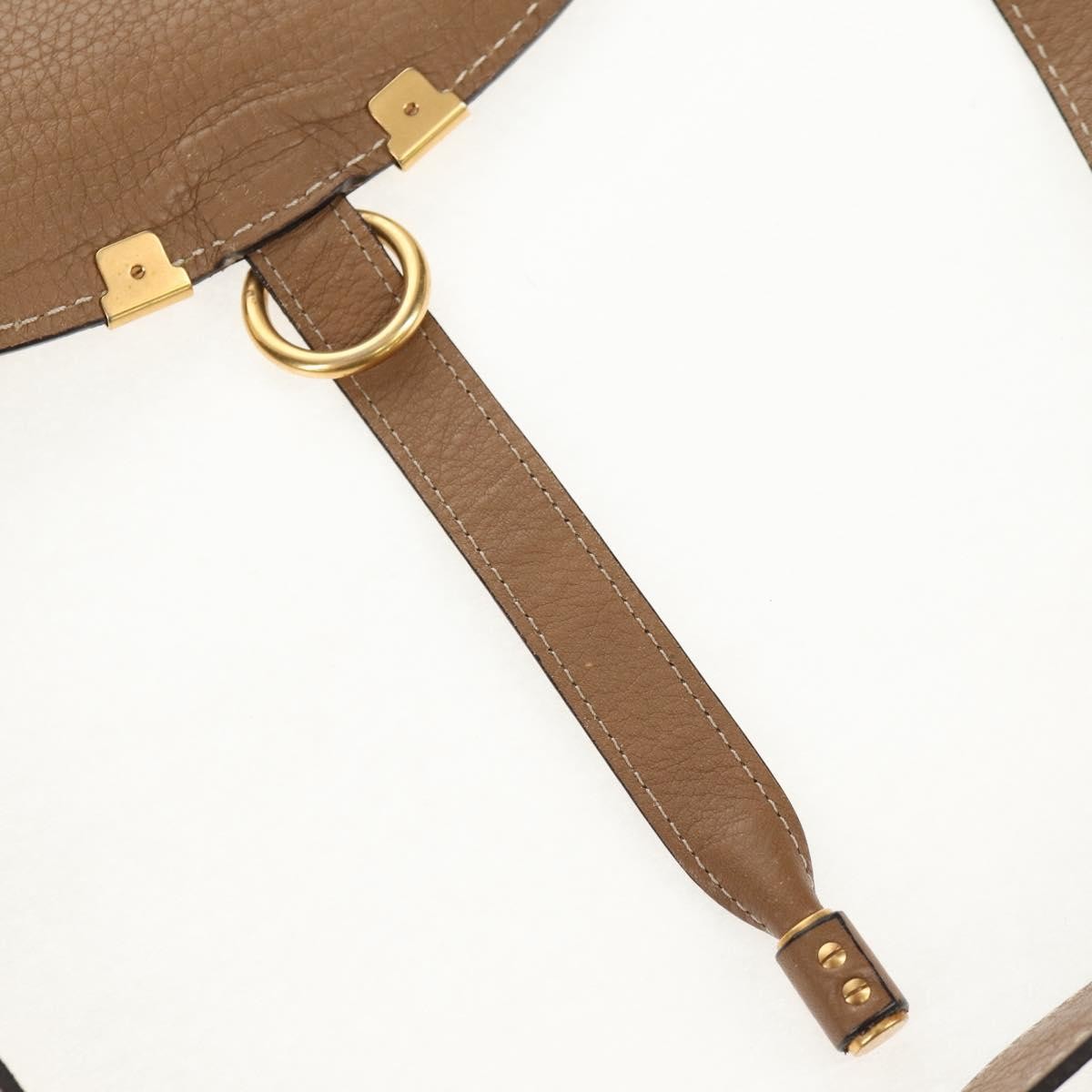 Chloe Marcie Saddle Bag Leather, BEIGE, LEATHER, Shoulder bag