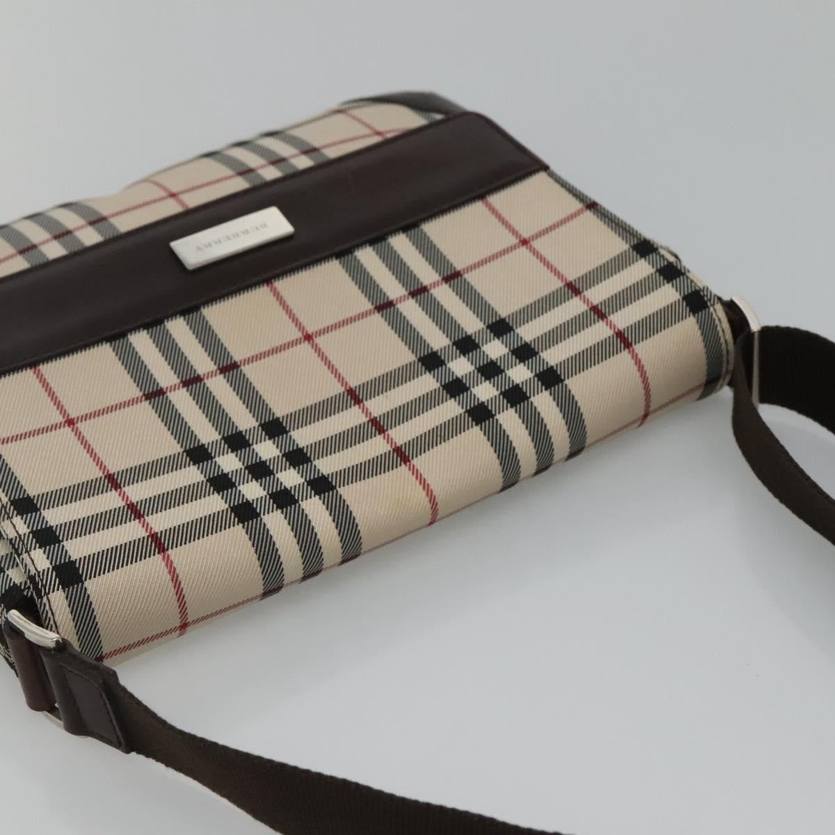 Burberry Nova check Shoulder bag Canvas, BEIGE, CANVAS, Shoulder bag