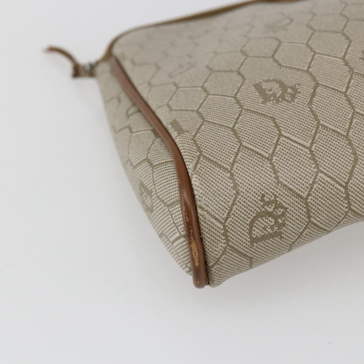 Christian Dior Vintage honeycomb clutch Canvas, Beige, Canvas, Clutch