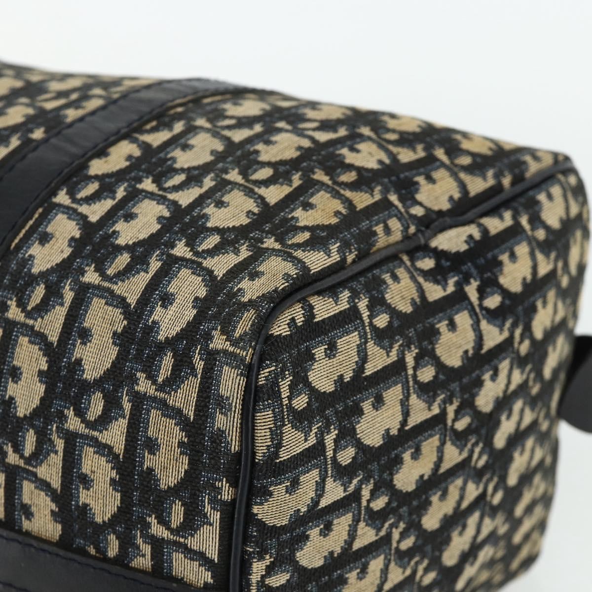 Christian Dior Vintage Trotter Boston Bag Diorissimo Canvas, Navy, Canvas, Handbag