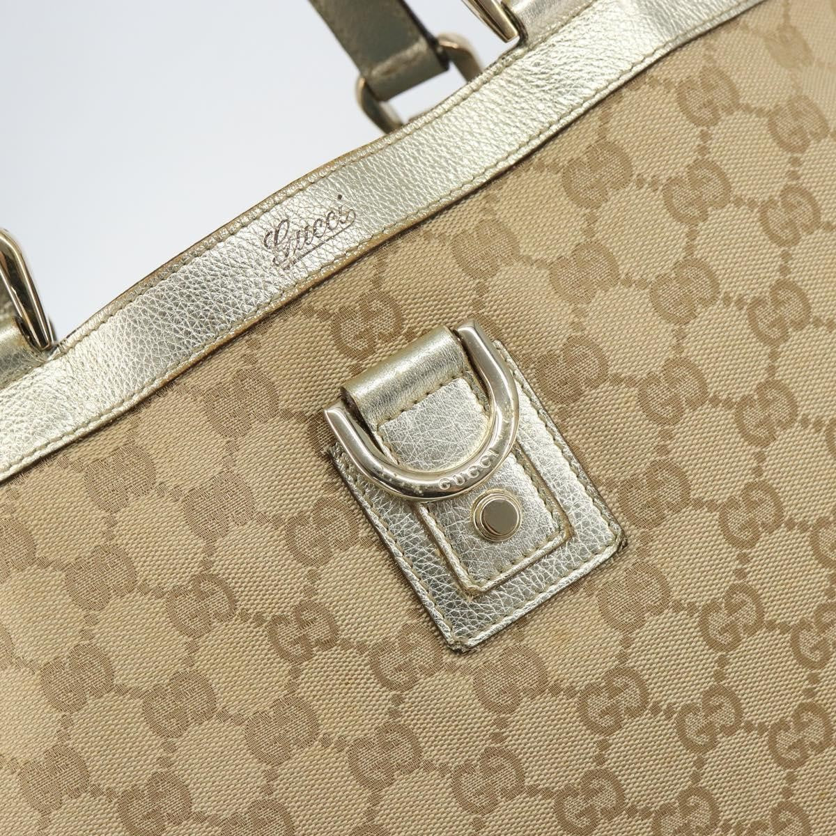 Gucci Abbey D-Ring Tote (Outlet) GG Coated Canvas, BEIGE, CANVAS, Tote bag