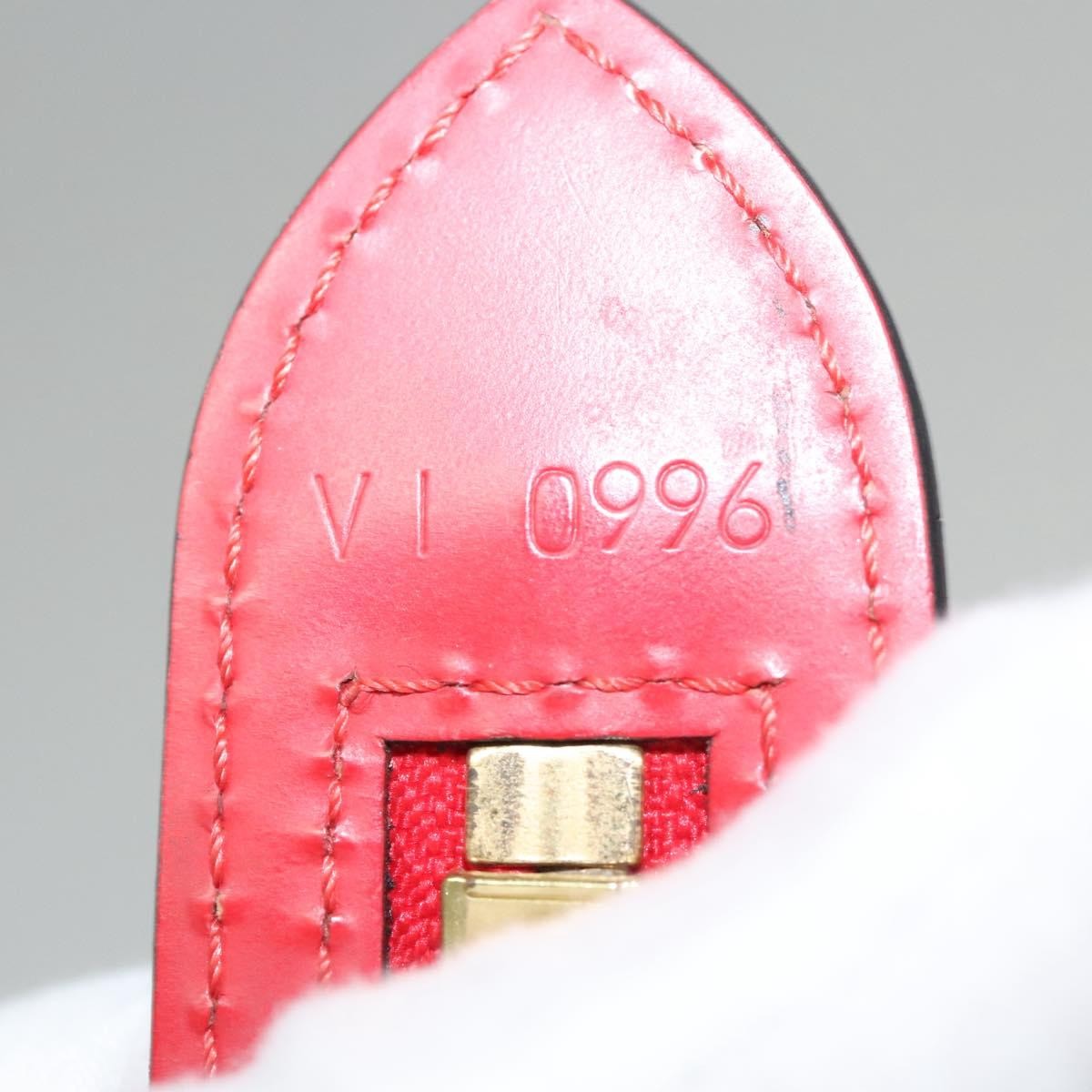 Louis Vuitton Saint Jacques Handbag Epi Leather, RED, LEATHER, Shoulder bag