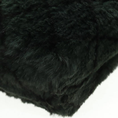 Chanel Vintage CC Chain Tote Printed Lapin Fur, GREEN, FAUX_FUR, Tote bag