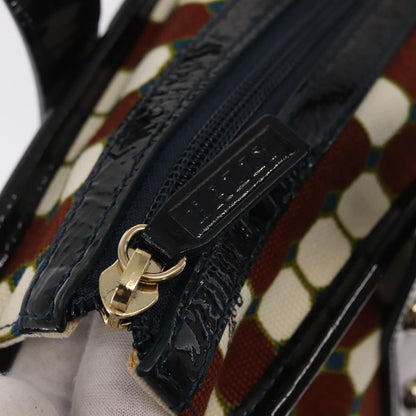 Bally Vintage Handbag Canvas, Brown, Canvas, Handbag