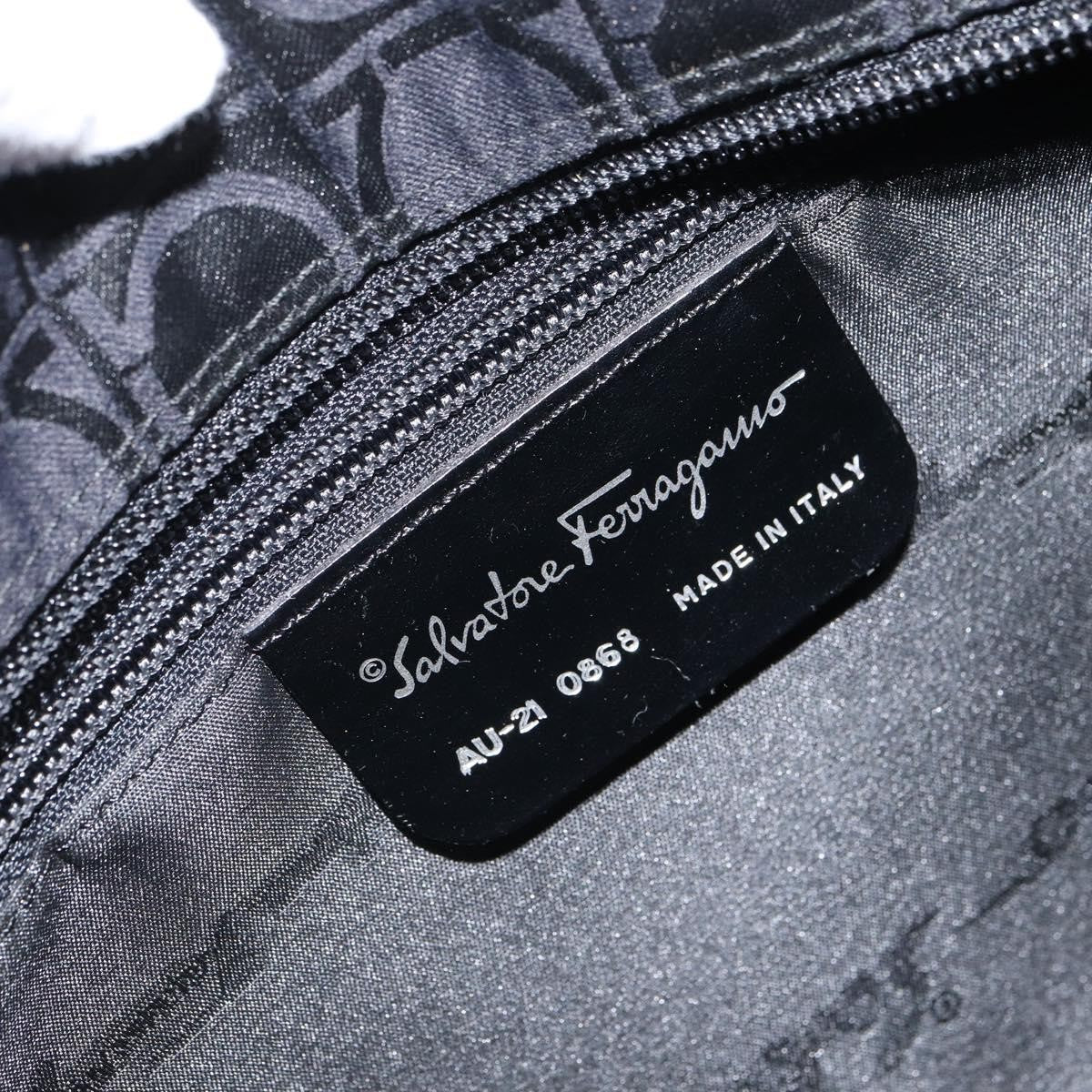 Salvatore Ferragamo Gancini Tote Nylon, BLACK, NYLON, Tote bag