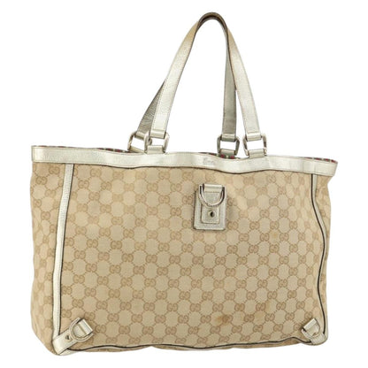 Gucci Abbey D-Ring Tote (Outlet) GG Coated Canvas, BEIGE, CANVAS, Tote bag