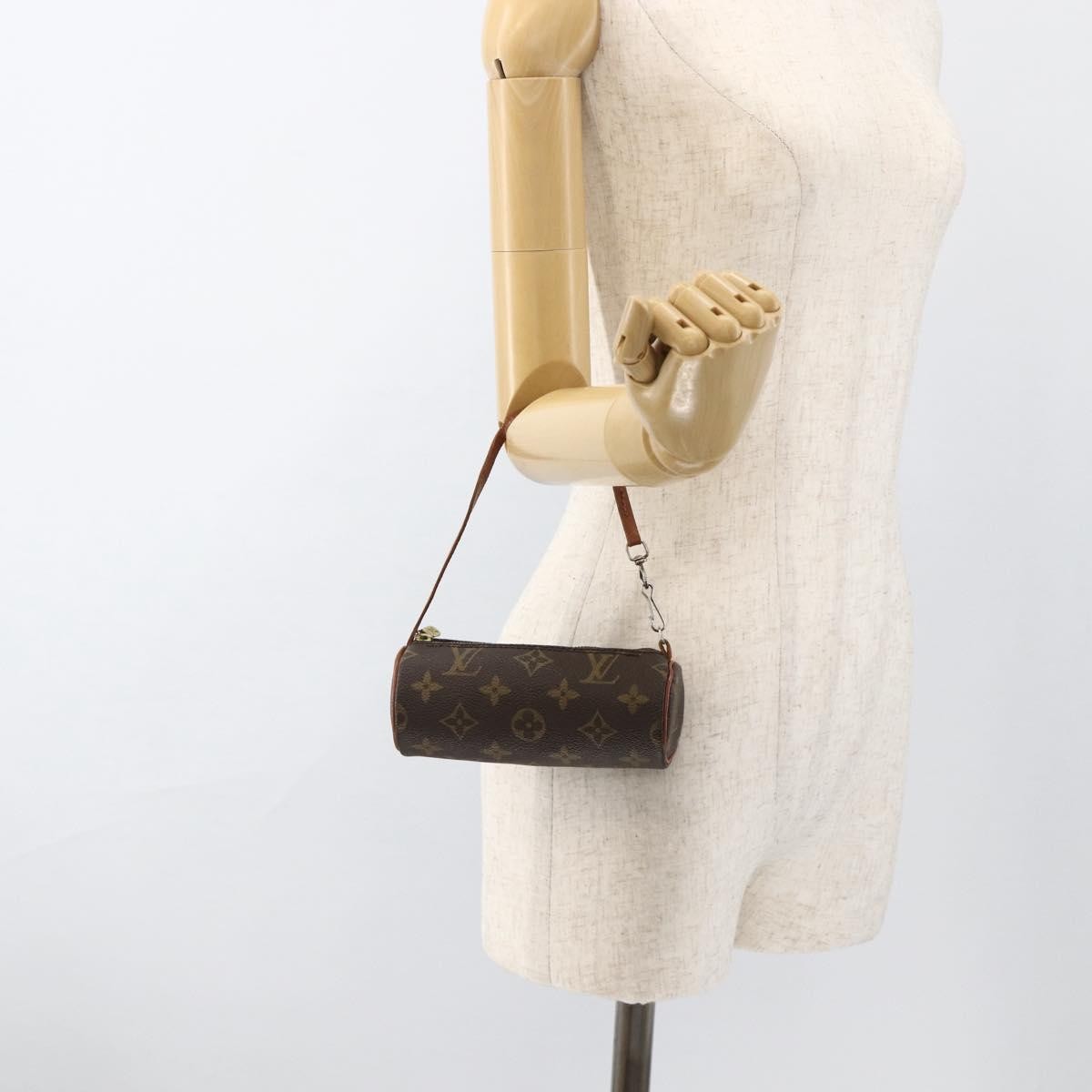 Louis Vuitton Papillon Pochette Monogram Canvas, BROWN, CANVAS, Clutche & pouche