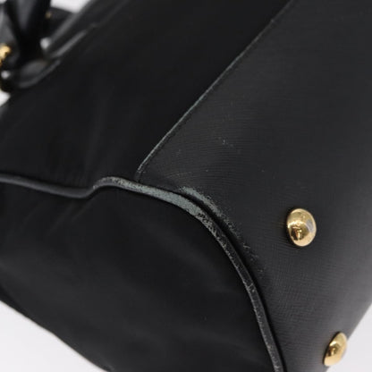Salvatore Ferragamo Gancini handbag Nylon, BLACK, NYLON, Handbag
