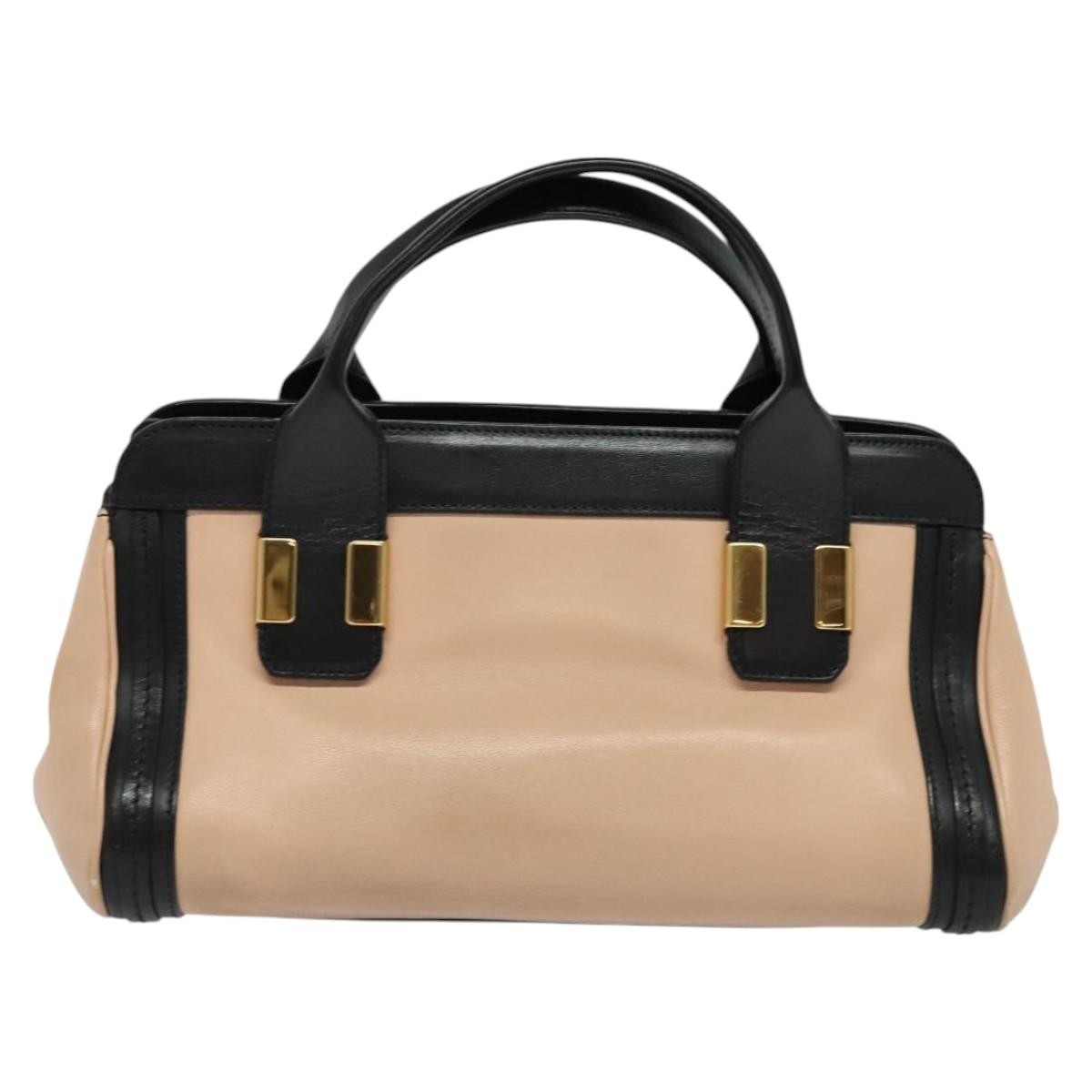 Chloe Alice Satchel Leather, PINK, LEATHER, Handbag