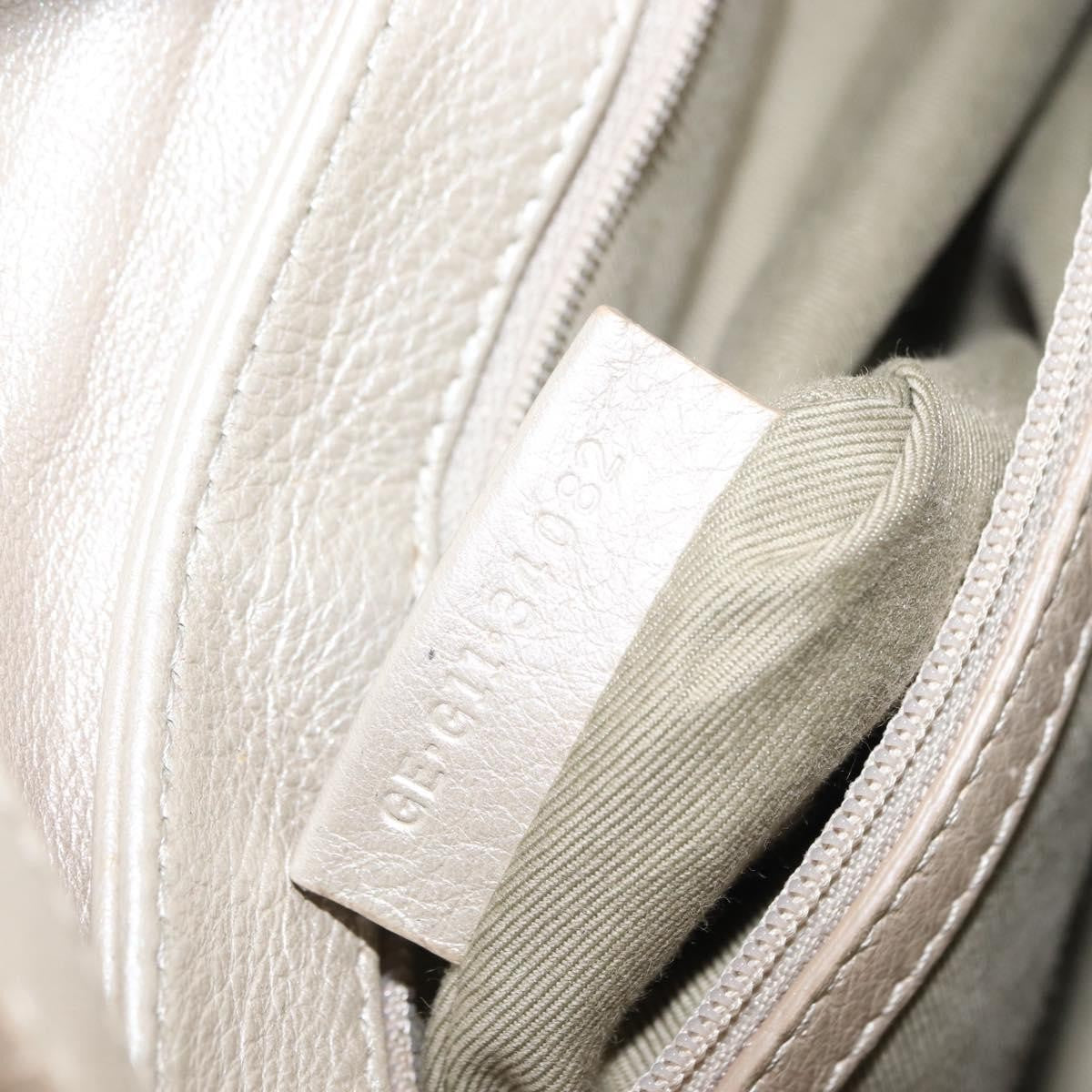 Bvlgari Chandra Flap Shoulder Bag Leather, Silver, Leather, Shoulder Bag