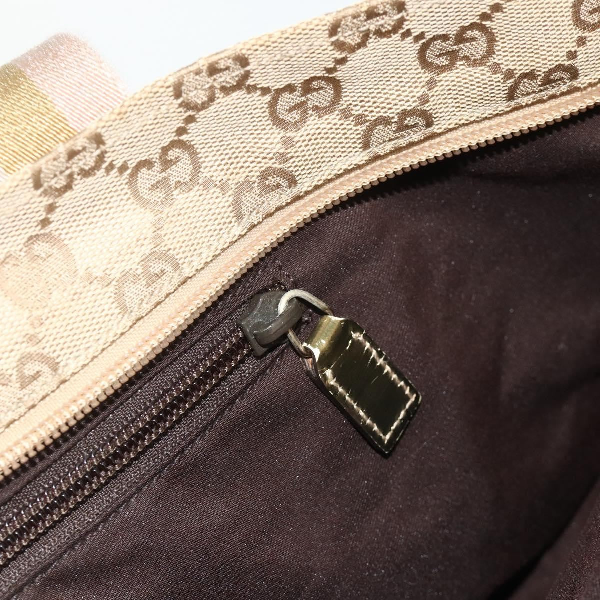 Gucci Web Zip Tote GG Canvas, Beige, Canvas, Tote Bag
