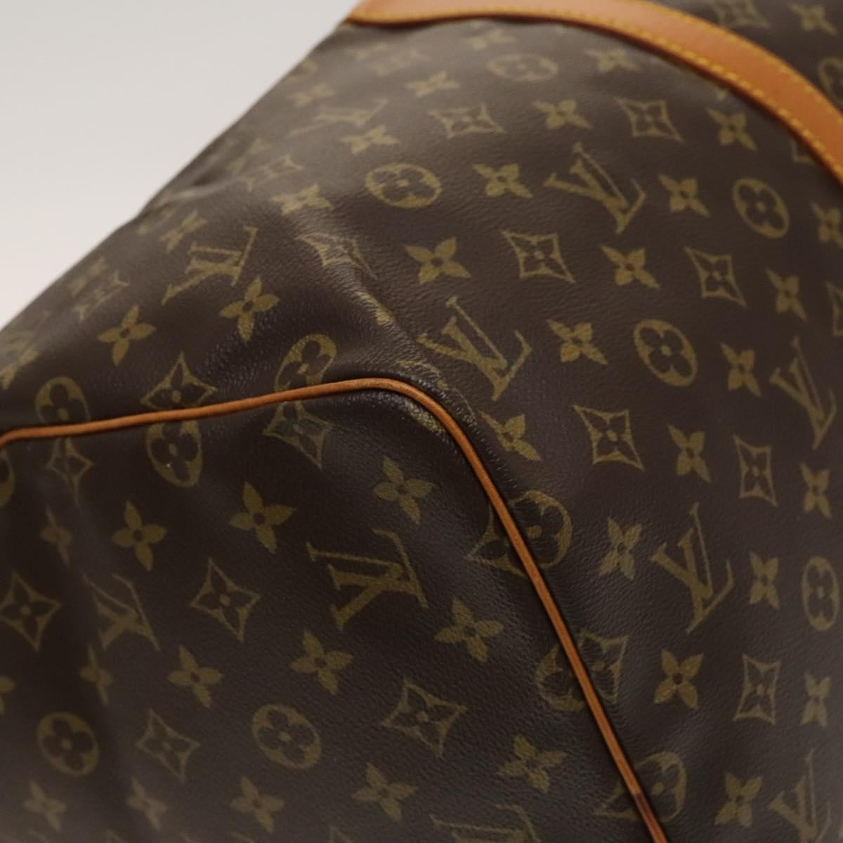 Louis Vuitton Keepall Bag Monogram Canvas, BROWN, CANVAS, Travel bag