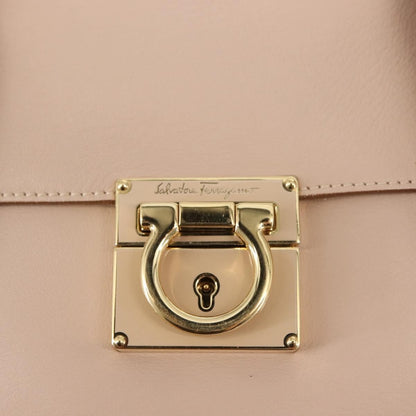 Salvatore Ferragamo Sookie Satchel Leather, PINK, LEATHER, Handbag
