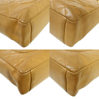 Chanel Petite Shopping Tote Quilted Caviar, Beige, Leather, Shoulder Bag