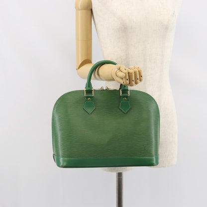 Louis Vuitton Alma Handbag Epi Leather, GREEN, LEATHER, Handbag