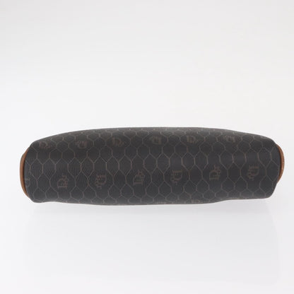 Christian Dior Vintage Honeycomb Zip Pouch Coated Canvas, BLACK, PVC, Clutche & pouche