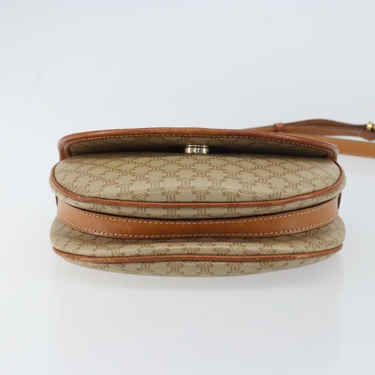 Celine Macadam Shoulder Bag PVC Leather, BEIGE, PVC, Shoulder bag