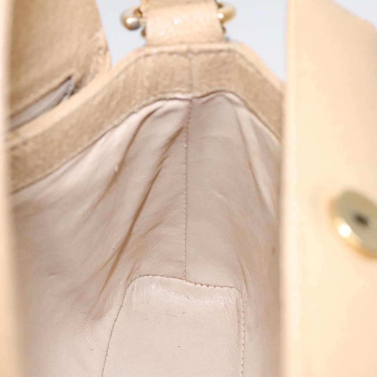 Gucci Vintage Convertible Bamboo Box Crossbody Bag Leather, Beige, Leather, Handbag