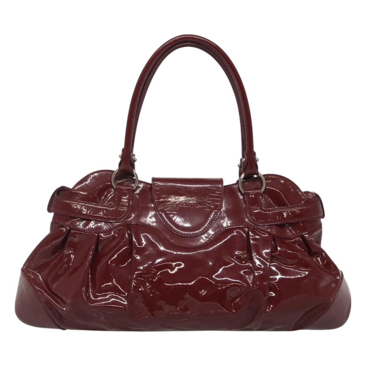 Salvatore Ferragamo Marisa Satchel Patent leather, BURGUNDY, PATENT_LEATHER, Tote bag