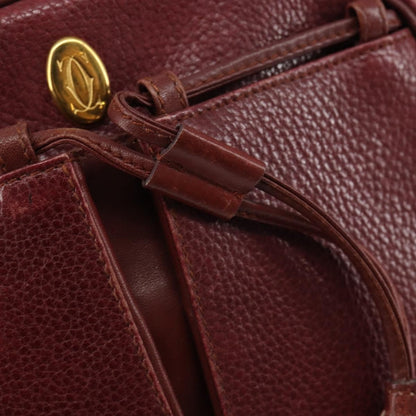 cartier Tasseled Must de Cartier Crossbody Bag Leather, BURGUNDY, LEATHER, Shoulder bag