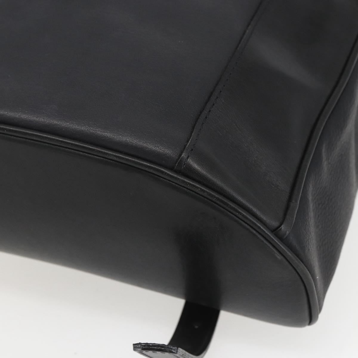 Bally Vintage Backpack Leather, Black, Leather, Backpack