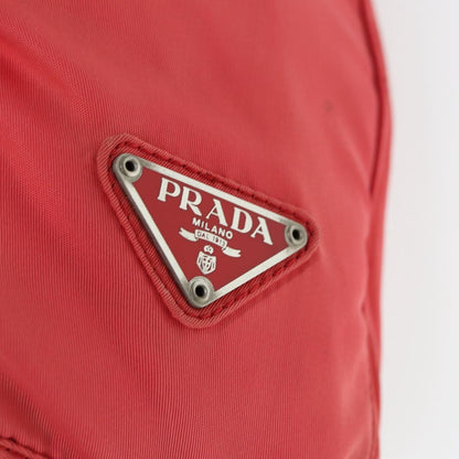Prada Logo Flat Tote Bag. Nylon Tessuto, PINK, NYLON, Tote bag