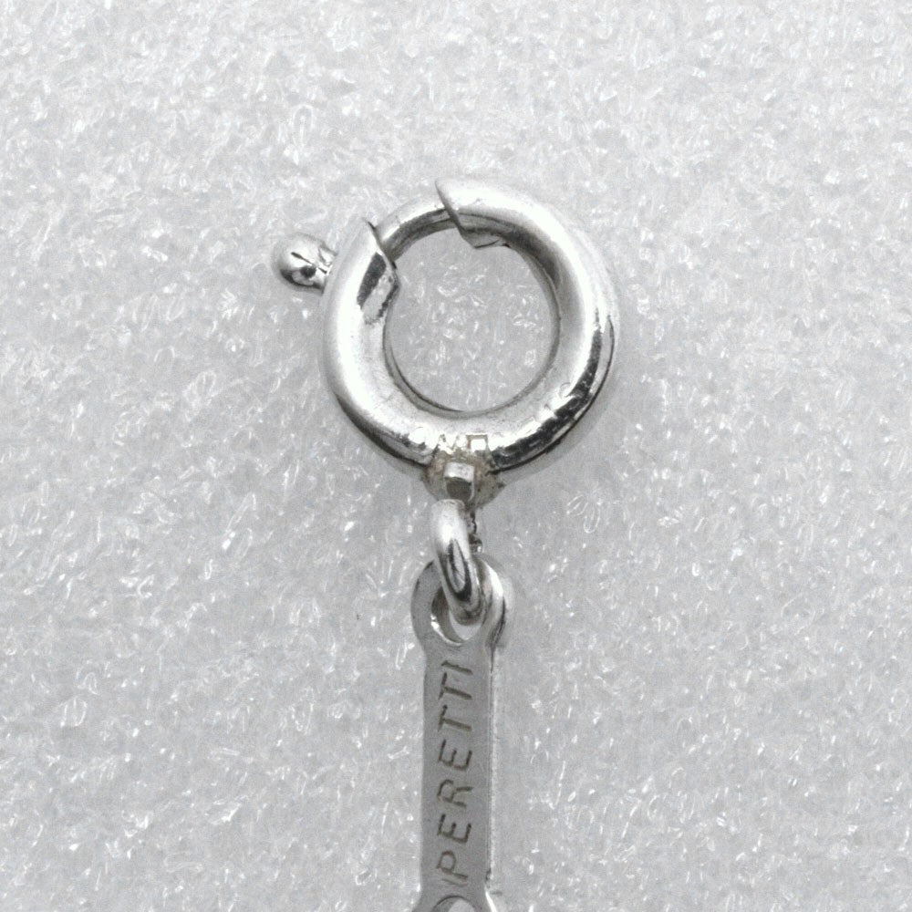 Tiffany & Co. Elsa Peretti Bean Pendant Necklace Sterling Silver, SILVER, SILVER, Necklace