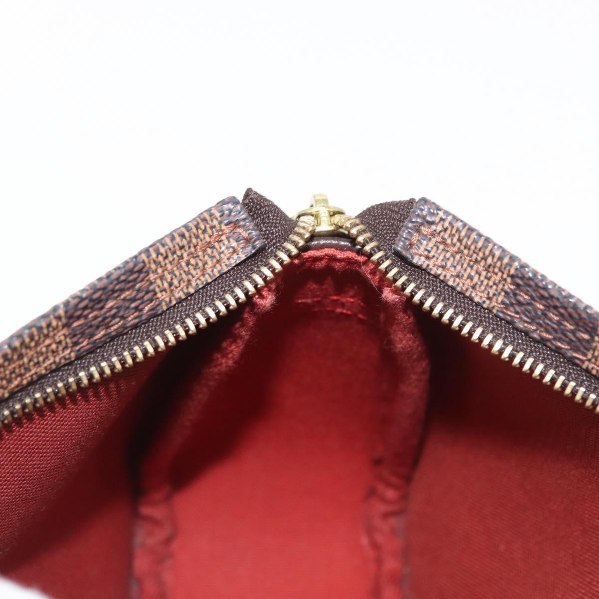 Louis Vuitton Trousse Make Up Bag Damier, BROWN, CANVAS, Clutche & pouche