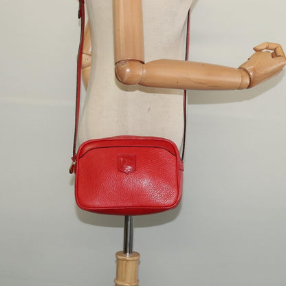 Celine Shoulder Bag Leather, RED, LEATHER, Shoulder bag