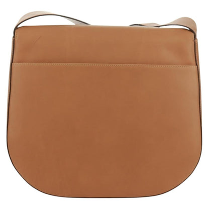 Salvatore Ferragamo Gancini Shoulder Bag Leather, BROWN, LEATHER, Shoulder bag