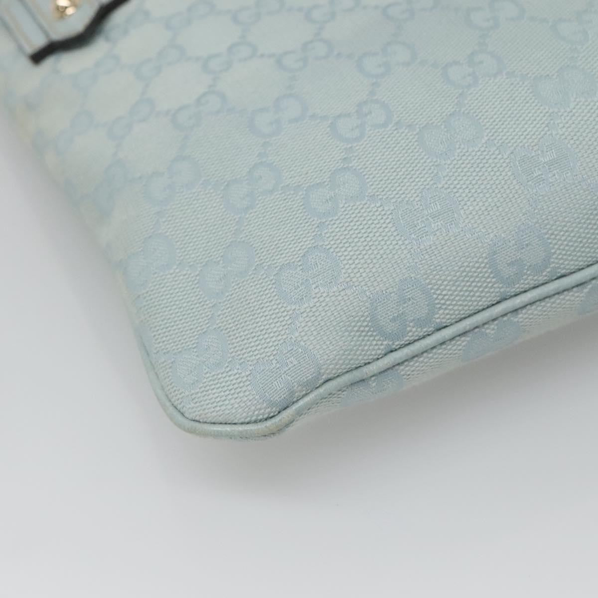 Gucci Vintage Flat Messenger Bag GG Canvas, BLUE, CANVAS, Shoulder bag