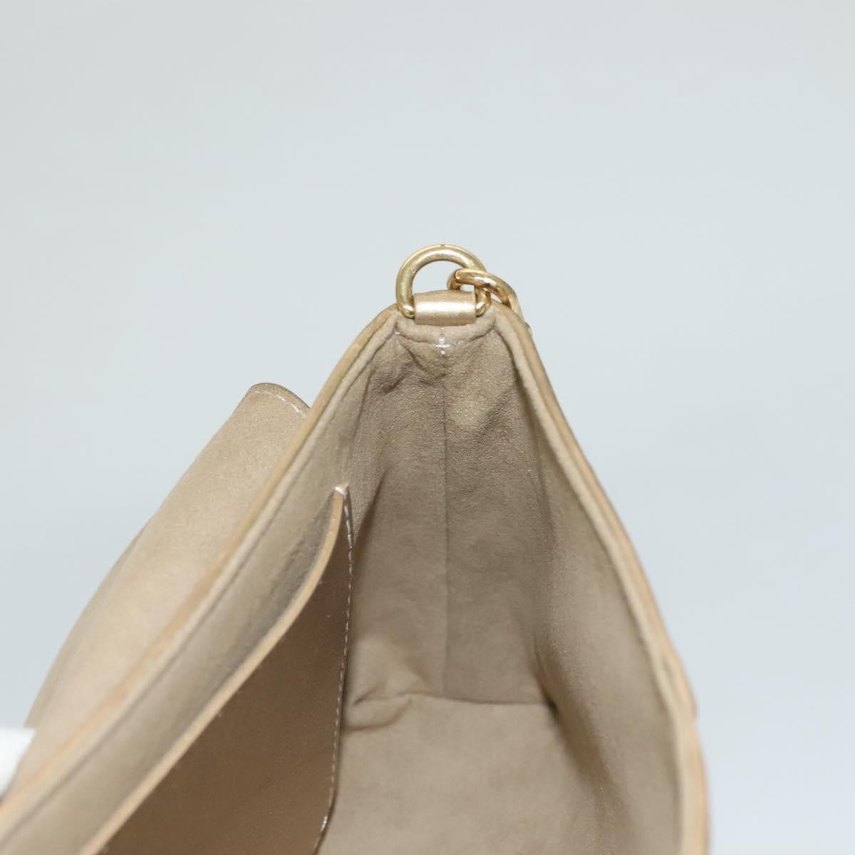 Louis Vuitton Love Note Chain Clutch Leather, GOLD, LEATHER, Clutche & pouche