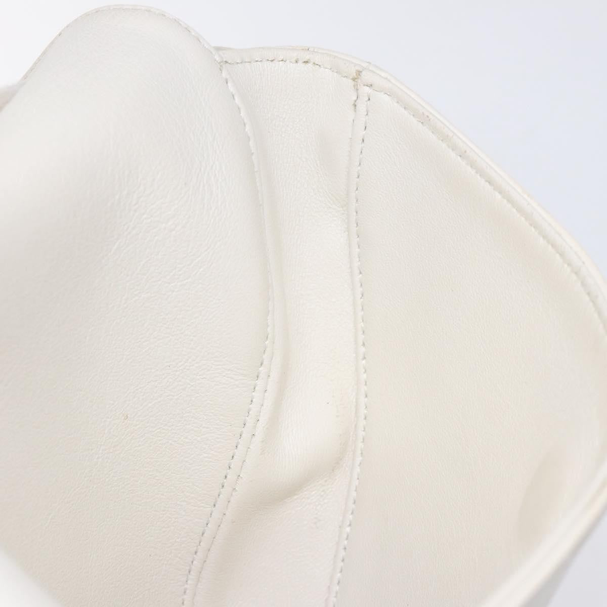 Celine Triangle Bag Leather, WHITE, LEATHER, Handbag