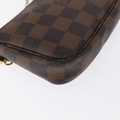 Louis Vuitton Mini pochette accessoires Damier Canvas, BROWN, CANVAS, Clutche & pouche
