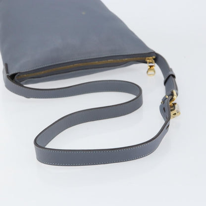Loewe Anagram Shoulder Bag Leather, BLUE, LEATHER, Shoulder bag
