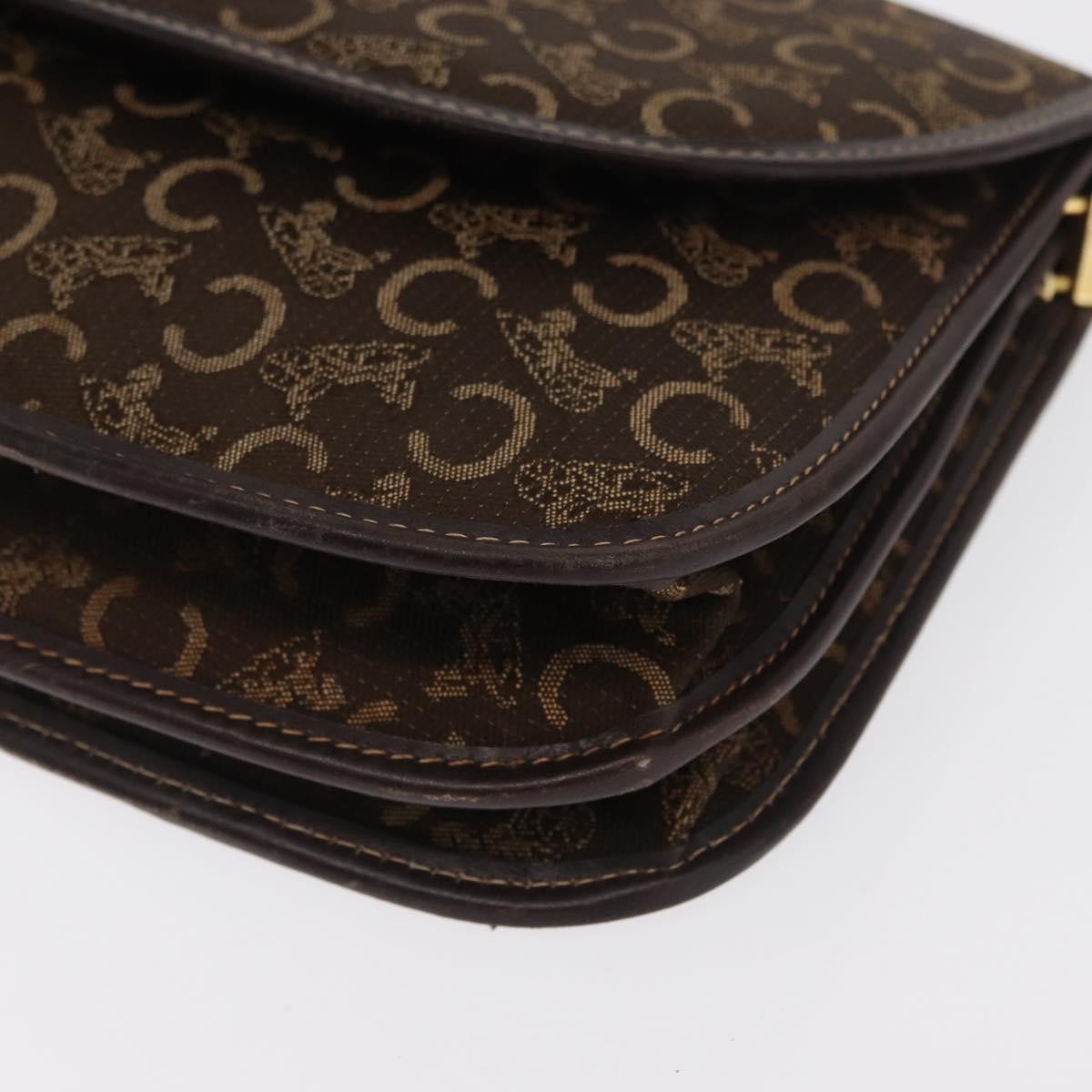 Celine C Sulky Shoulder bag Canvas, BROWN, CANVAS, Shoulder bag