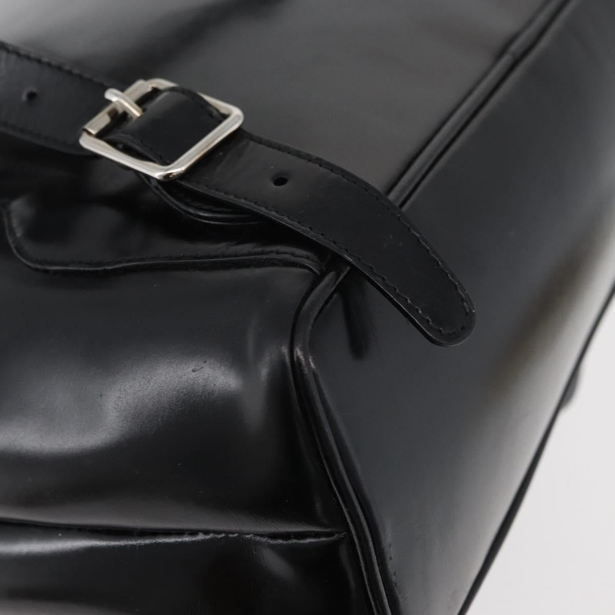 Gucci Vintage Bamboo Backpack Patent leather, Black, Patent Leather, Backpack