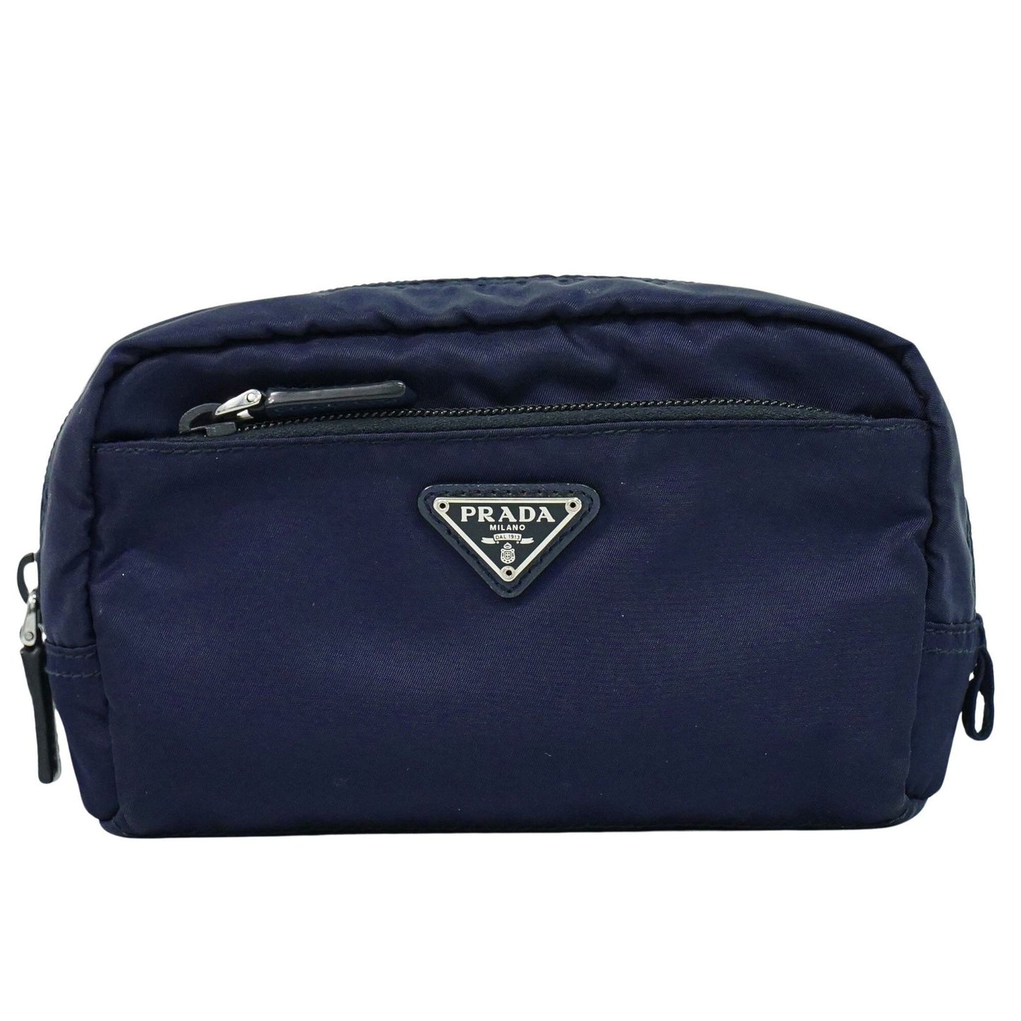 Prada Pochette Nylon, NAVY, NYLON, Clutche & pouche