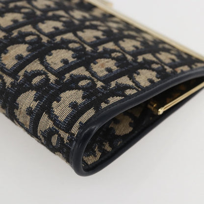 Christian Dior Vintage Trotter Pouch Canvas, NAVY, CANVAS, Clutche & pouche