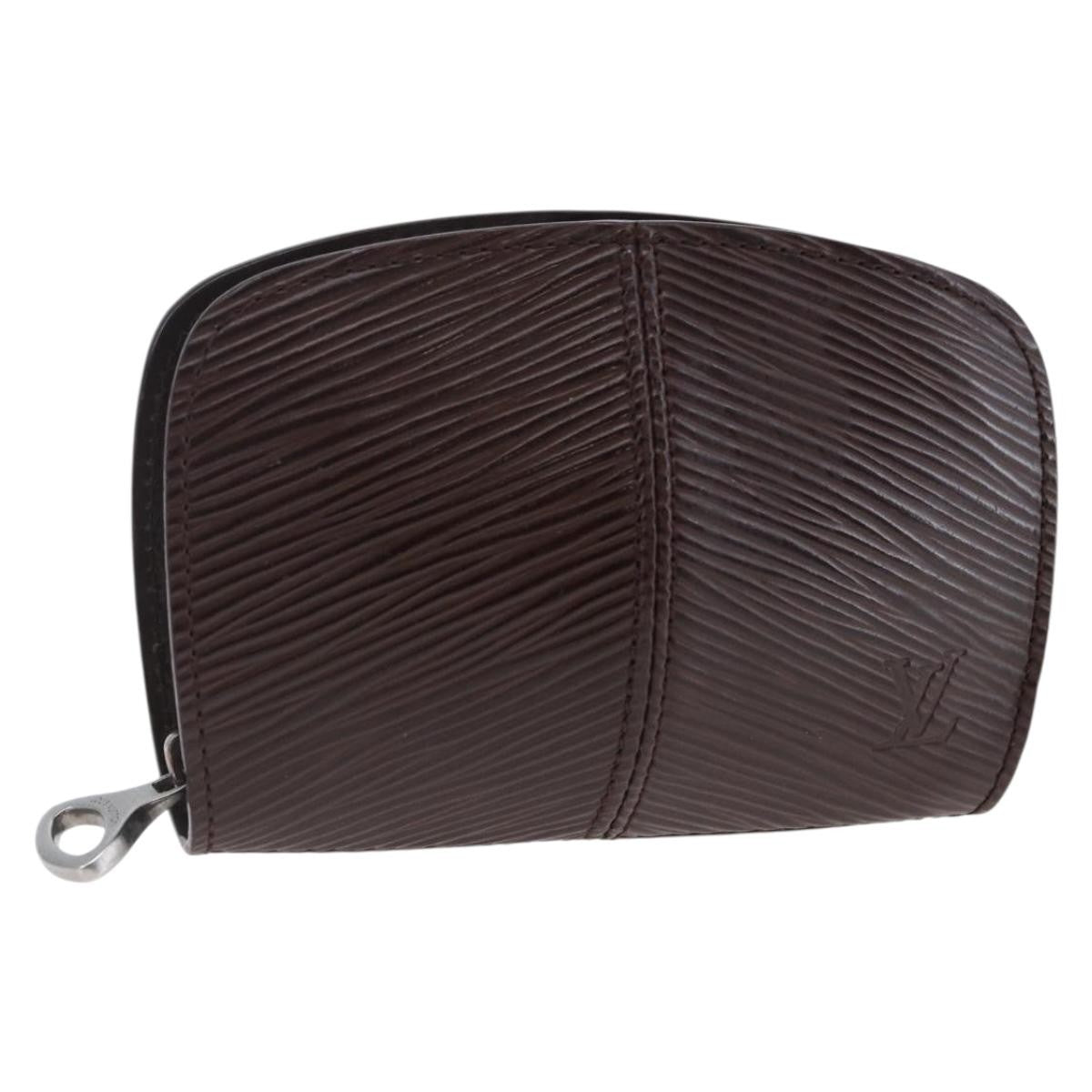 Louis Vuitton Demi Lune Coin Purse Epi Leather, BROWN, LEATHER, Wallets