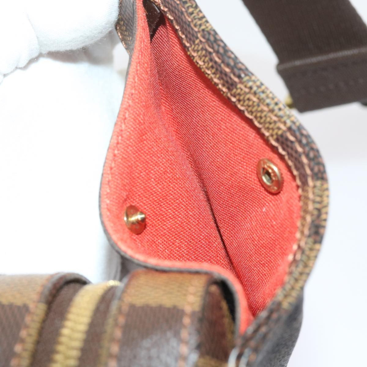 Louis Vuitton Geronimos Waist Bag Damier, BROWN, CANVAS, Travel bag