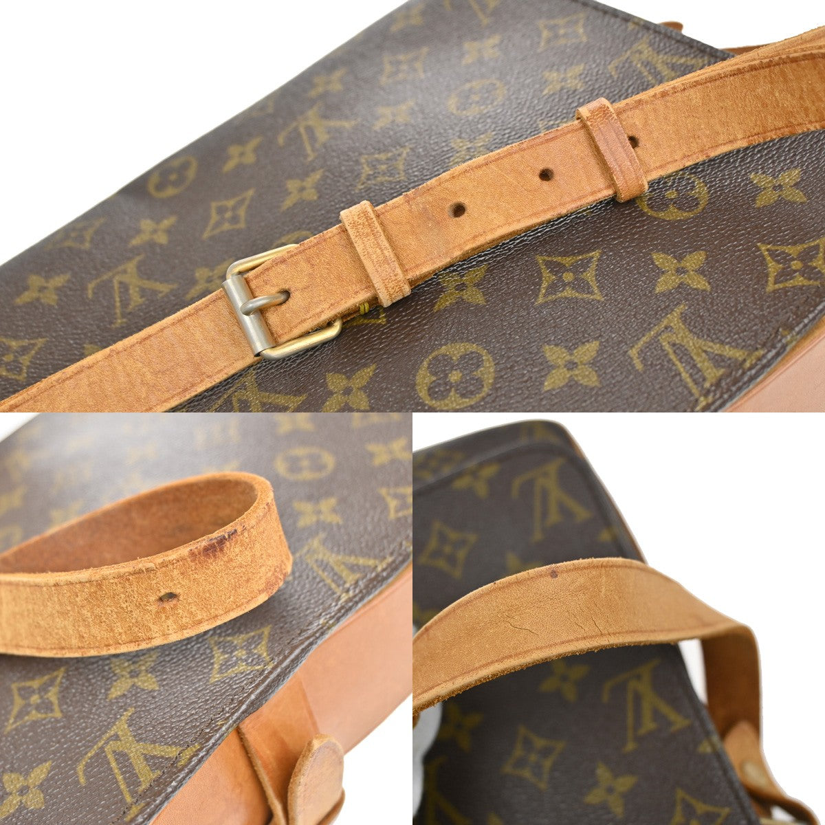Louis Vuitton Cartouchiere Handbag Monogram Canvas, BROWN, CANVAS, Shoulder bag