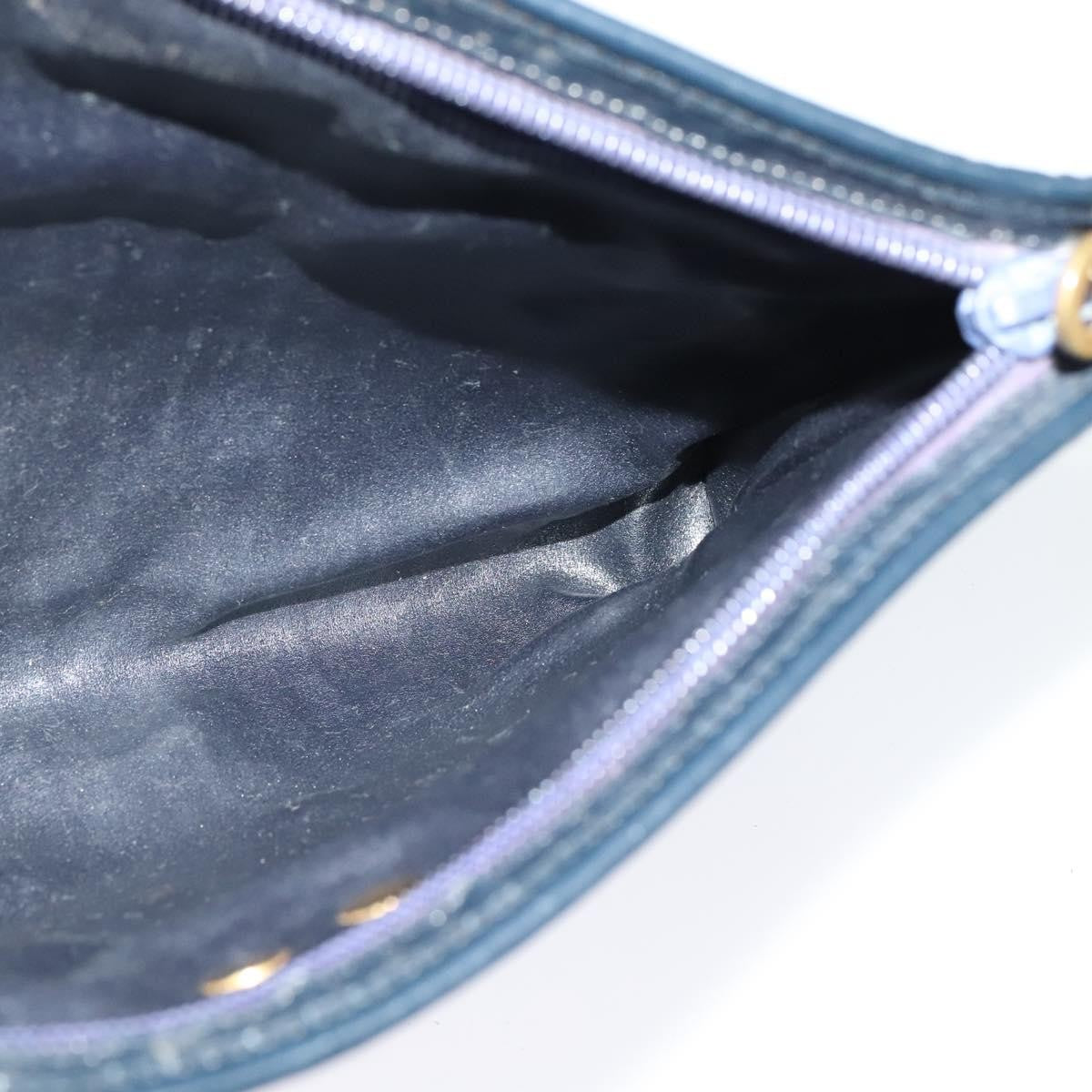 Christian Dior Vintage Trotter Shoulder Bag Canvas, NAVY, CANVAS, Shoulder bag