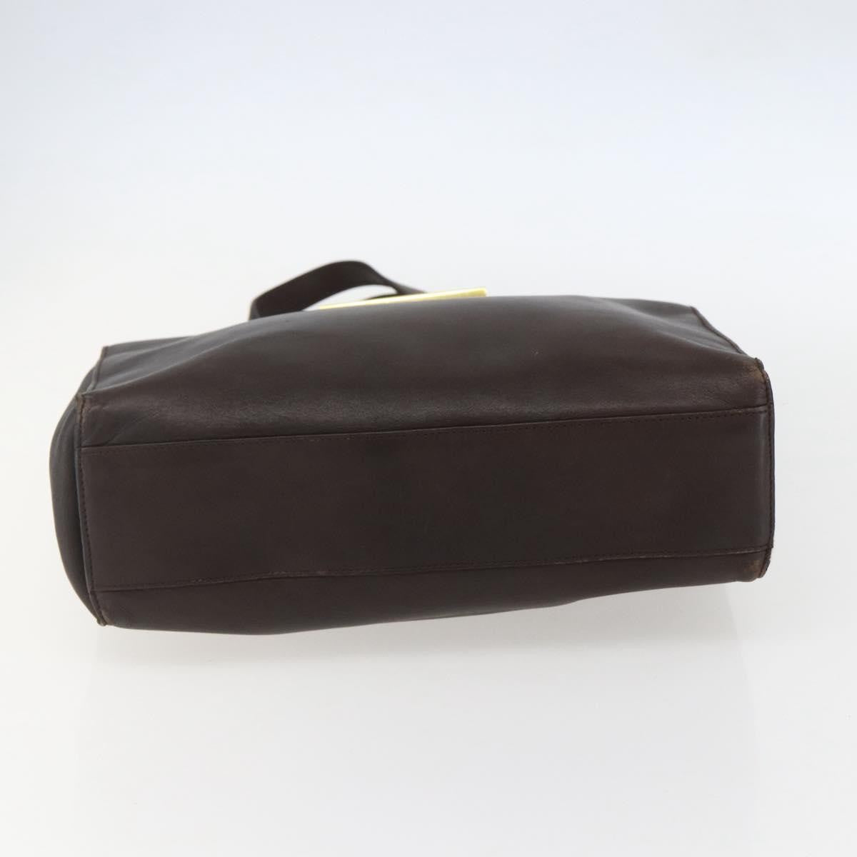 Gucci Vintage Handbag Leather, BROWN, LEATHER, Handbag