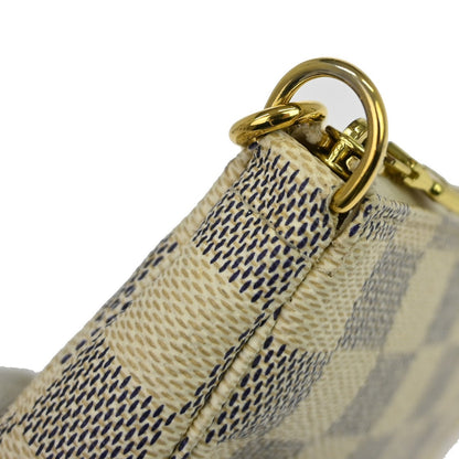 Louis Vuitton Mini pochette accessoires Damier Canvas, White, Canvas, Clutch