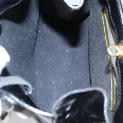 Salvatore Ferragamo Gancini Wristlet Clutch Leather, BLACK, EMERALD, Clutche & pouche