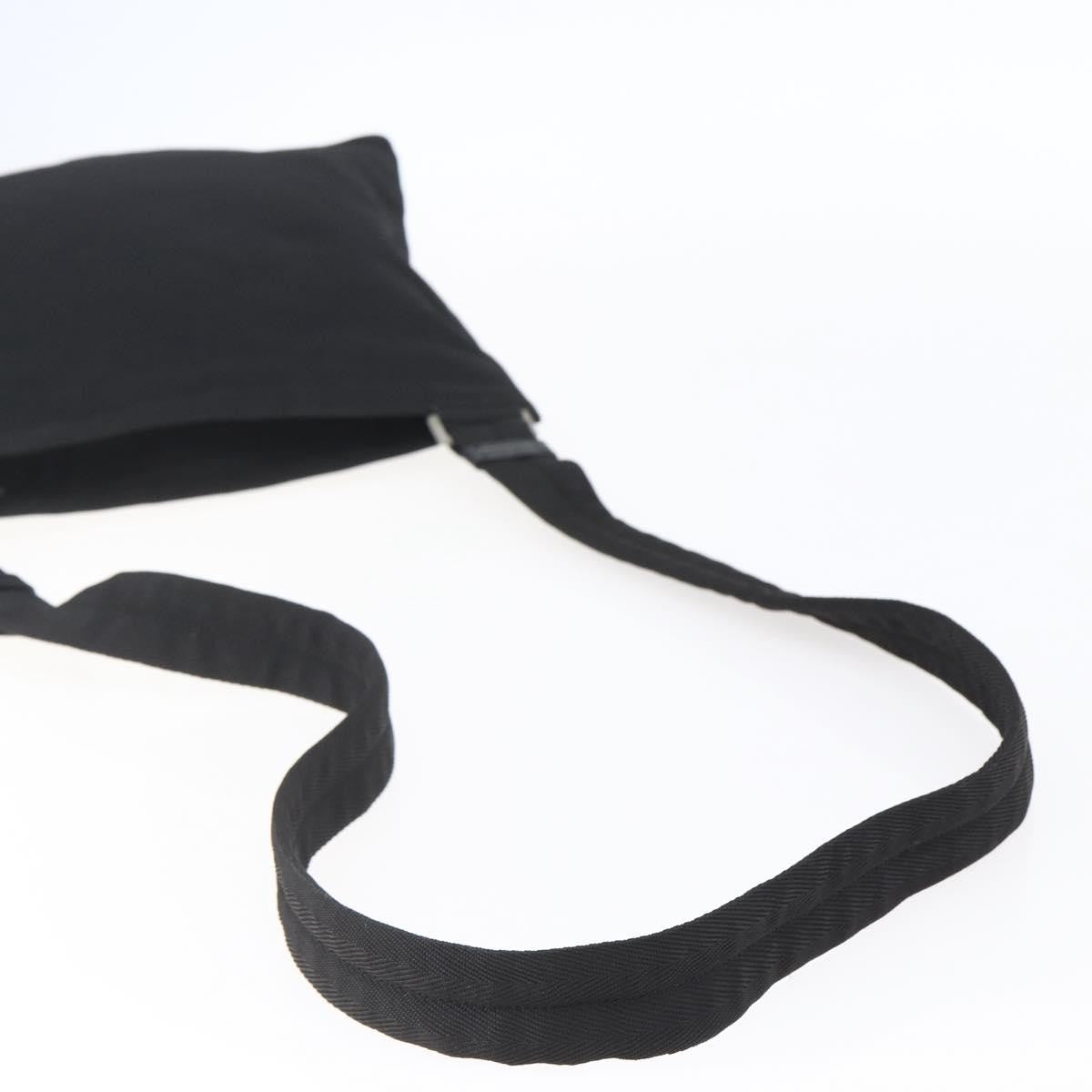 Prada Flat Messenger Bag Tessuto, Black, Nylon, Shoulder Bag
