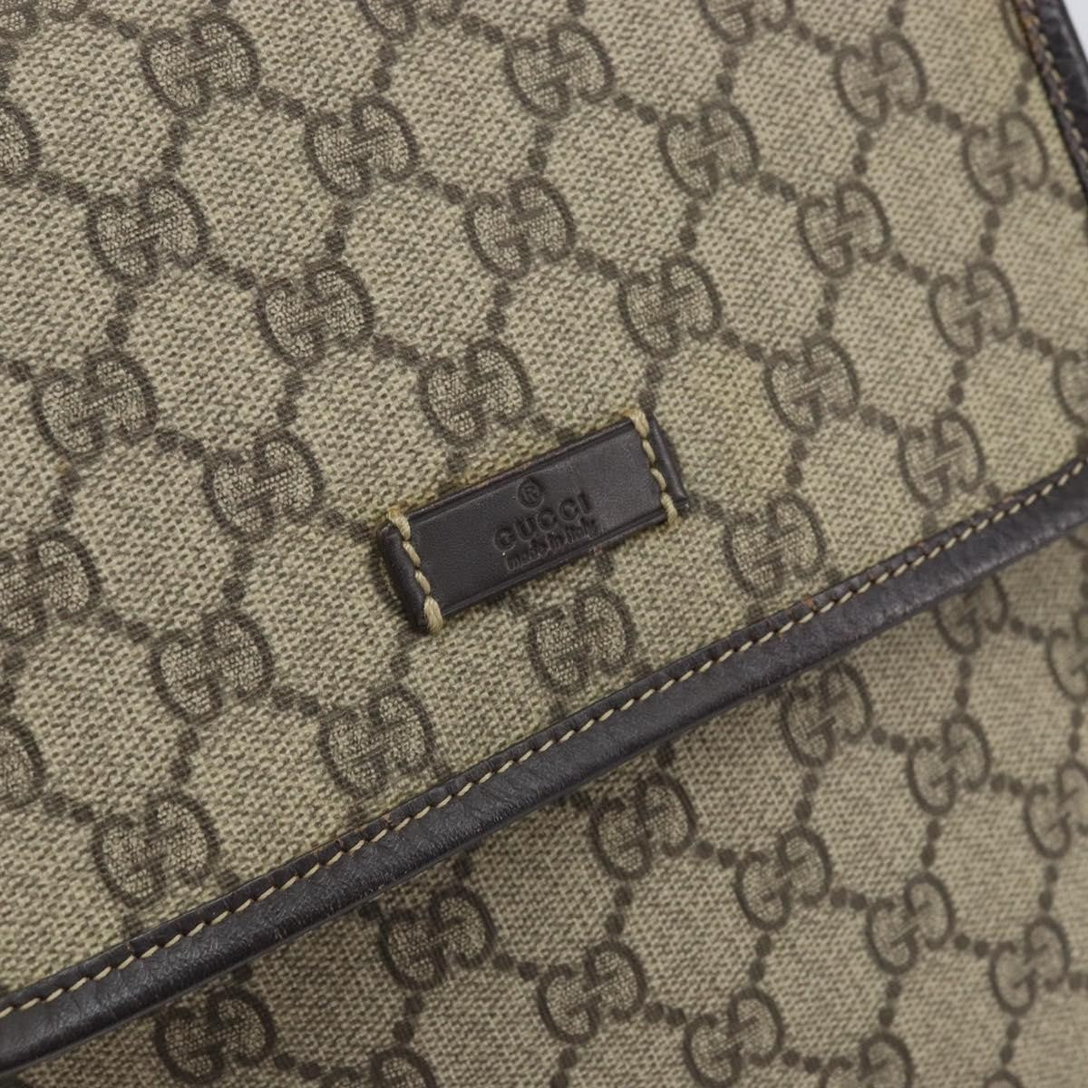 Gucci Flap Messenger GG Coated Canvas, BEIGE, CANVAS, Shoulder bag