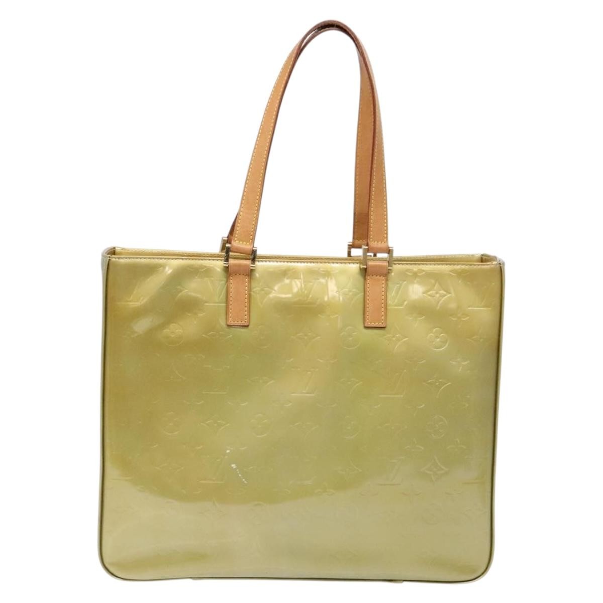 Louis Vuitton Columbus Handbag Monogram Vernis, BEIGE, PATENT_LEATHER, Tote bag