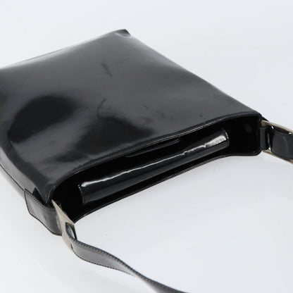 Salvatore Ferragamo Vala Shoulder Bag Patent Leather, BLACK, PATENT_LEATHER, Shoulder bag